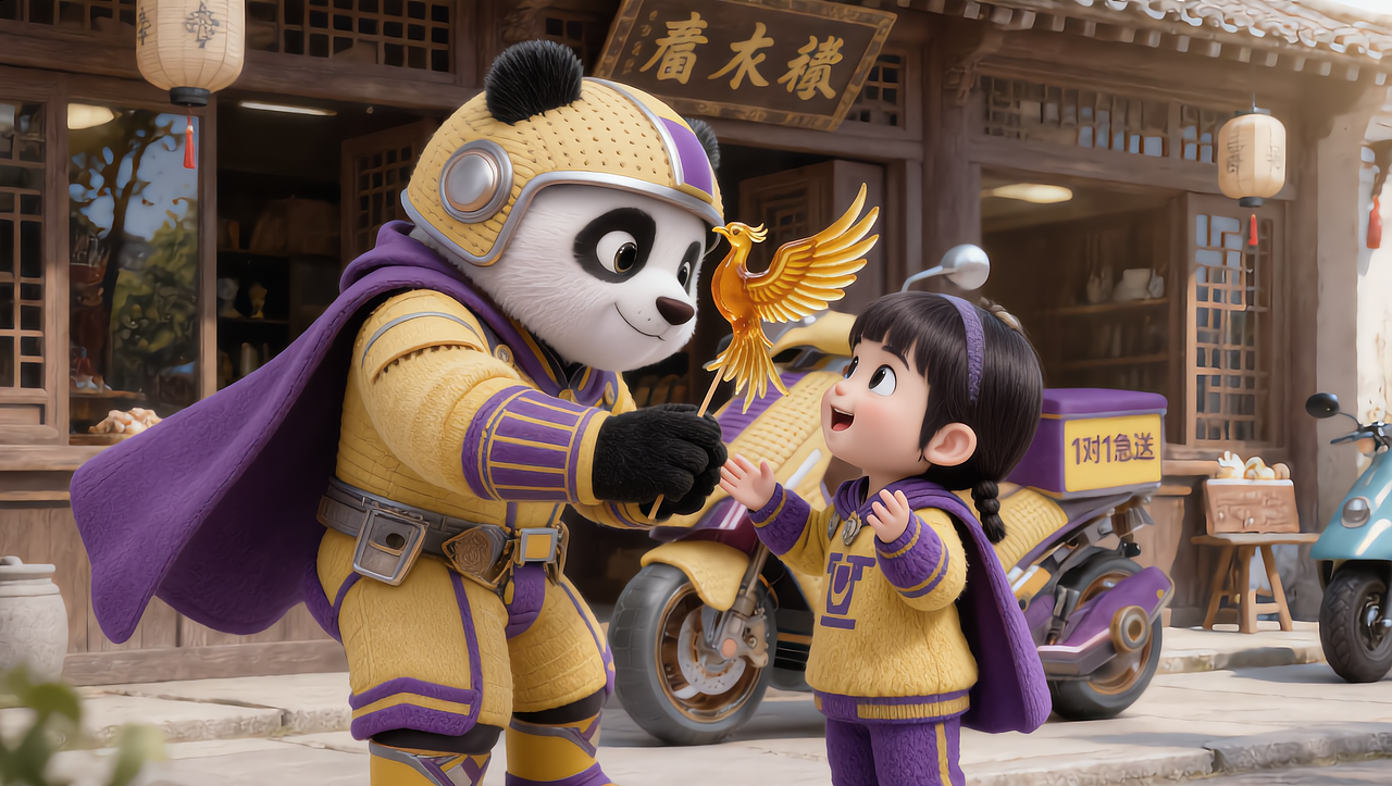 守护微笑的外卖员-阿达（图ZNDAxOTMzMDQ4） - AI作品 - 站酷设计师OneBrocade阿一原创素材 - 站酷ZCOOL