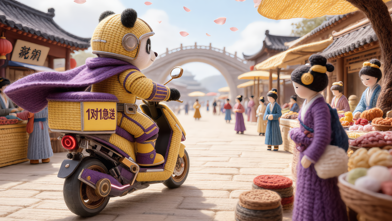 守护微笑的外卖员-阿达（图ZNDAxOTMzMDY4） - AI作品 - 站酷设计师OneBrocade阿一原创素材 - 站酷ZCOOL