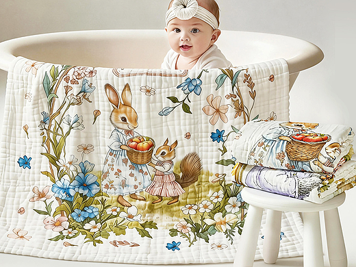 imomoto泡泡纱浴巾详情 | 浴巾盖毯 | AI生成