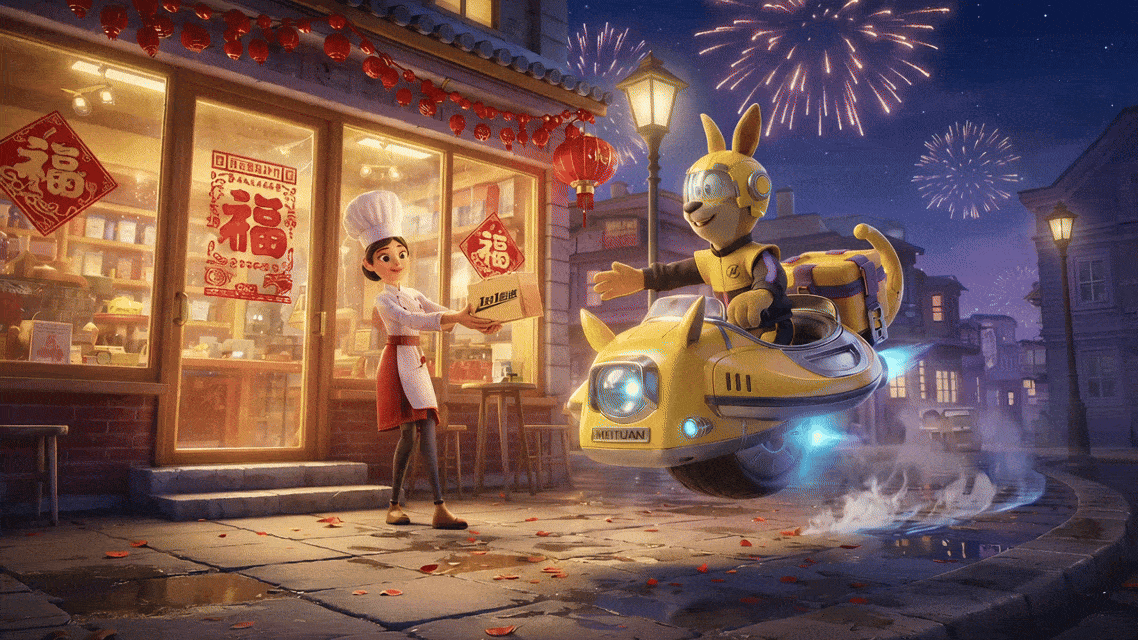 美团外卖1对1急送-袋宝急送（图ZNDAxOTUxNDg4） - AI作品 - 站酷设计师Kroo扣肉原创素材 - 站酷ZCOOL