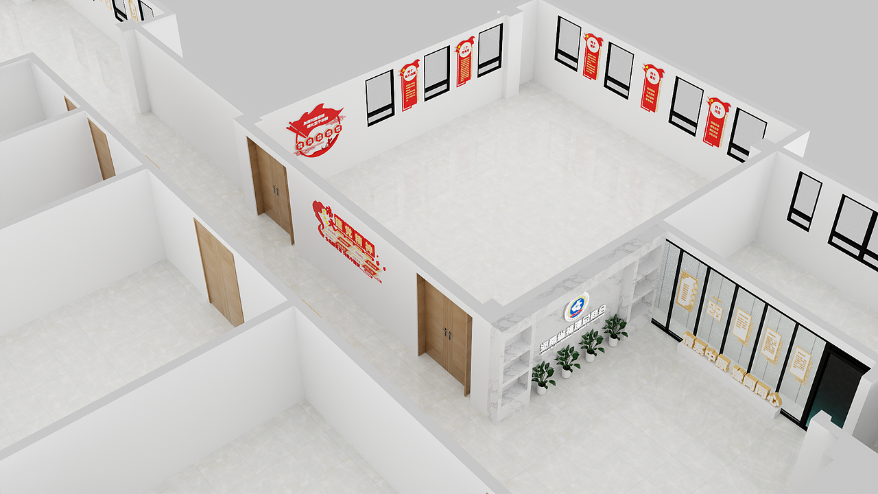 河南省福建总商会新址党建墙设计（图ZNDAxOTY1NDI0） - 商业空间设计 - 站酷设计师胡子先生儿原创素材 - 站酷ZCOOL