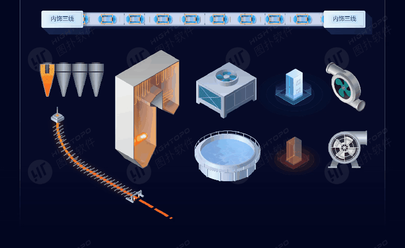 海量图表在手，HT Drawing 轻松搞定大屏设计（图ZNDAxOTcwMDQw） - 其他三维 - 站酷设计师图扑软件Hightopo原创素材 - 站酷ZCOOL