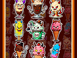 趣味美食ip——恶魔冰激凌｜卡通拟人风格