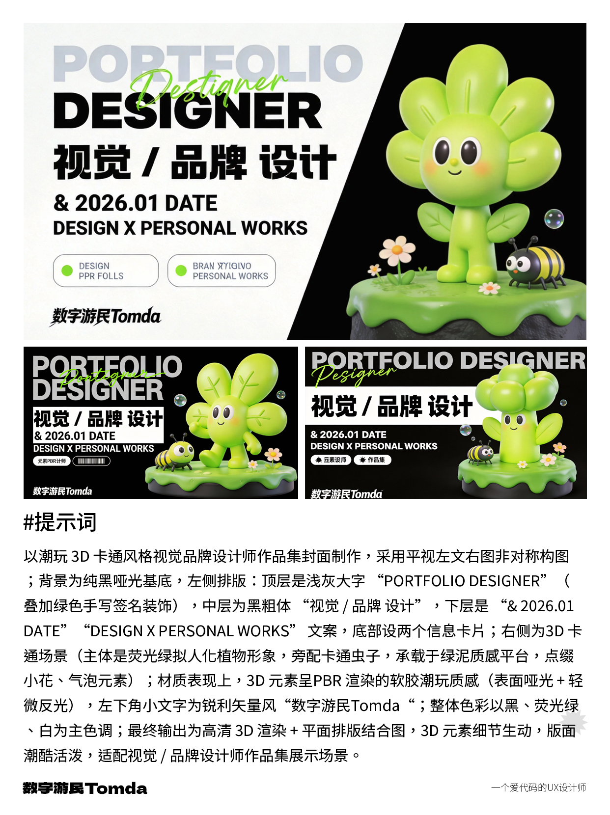 轻松上手！AI 生成作品集封面-附提示词！（图ZMTUzOTEyMTY=） - 教程 - 站酷设计师Tomda原创素材 - 站酷ZCOOL