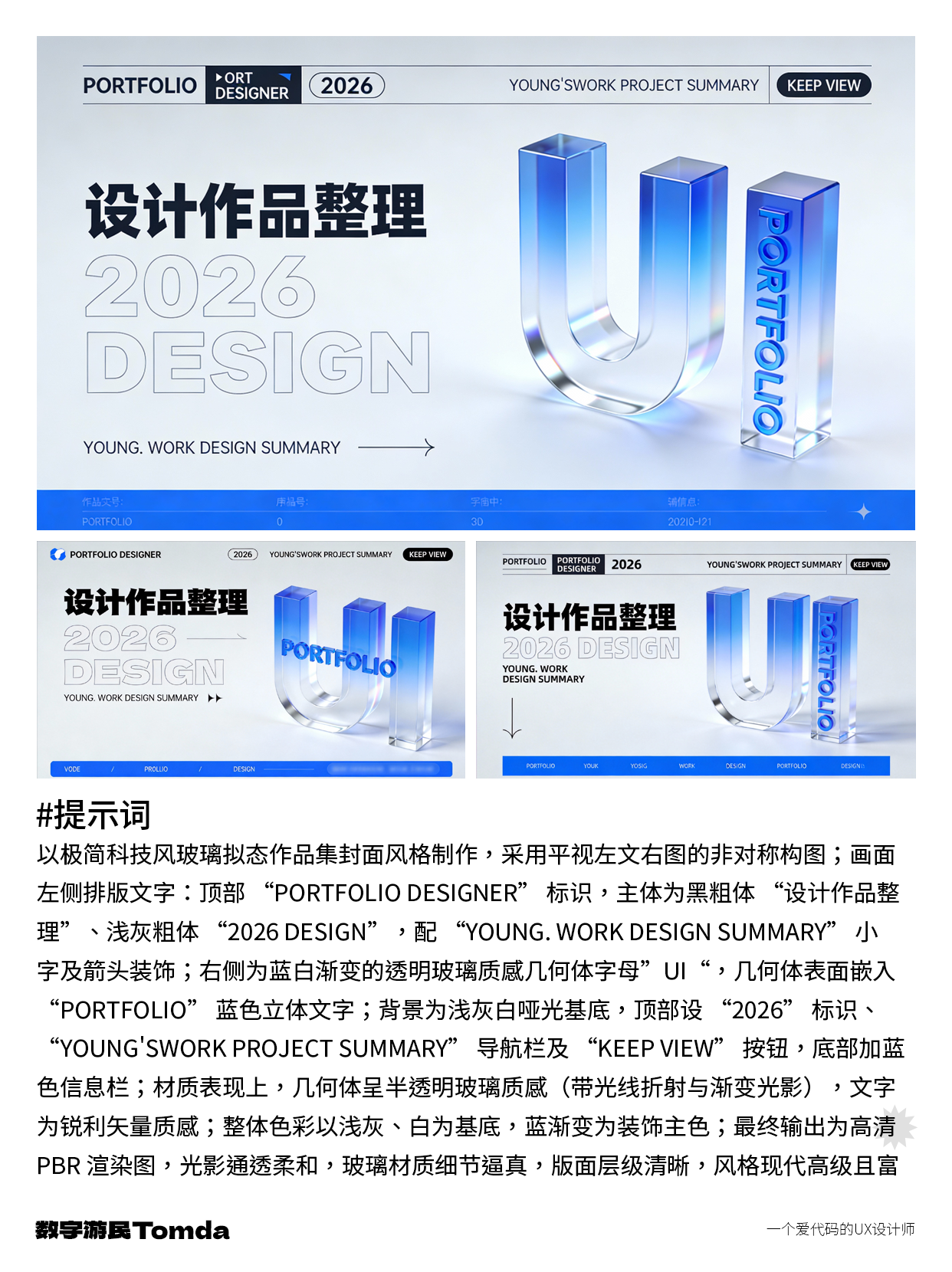 轻松上手！AI 生成作品集封面-附提示词！（图ZMTUzOTEyNjA=） - 教程 - 站酷设计师Tomda原创素材 - 站酷ZCOOL