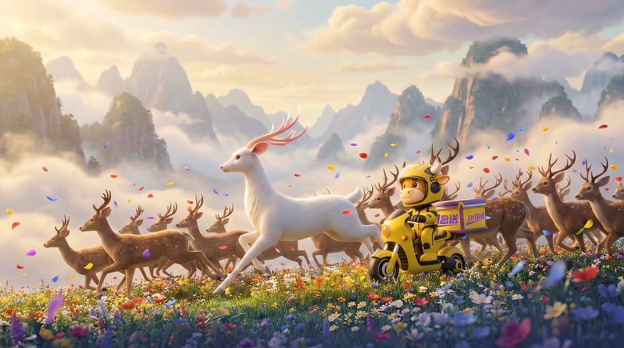 美团1对1急送特权-神仙级的专属服务（图ZNDAxOTkzNTMy） - AI作品 - 站酷设计师辰火原创素材 - 站酷ZCOOL