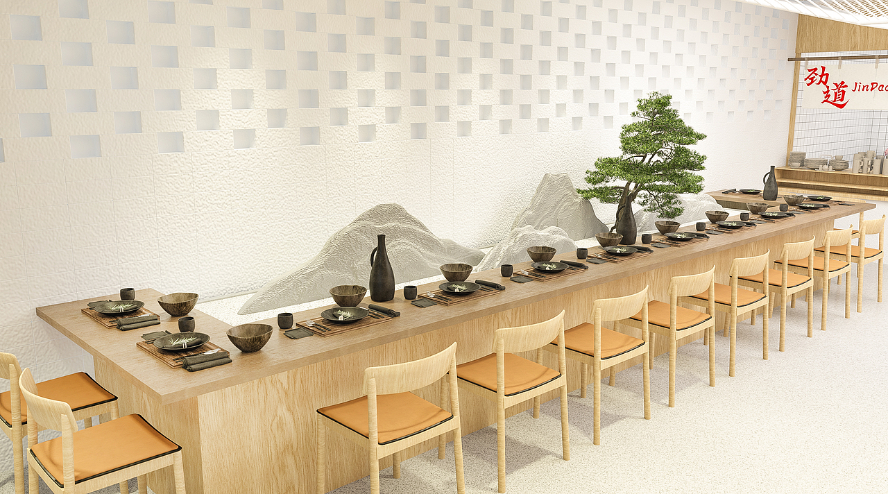 【白木重构，肠旺新生】肠旺面馆让传统在极简中苏醒（图ZNDAxOTk1MzQ4） - 酒店餐饮设计 - 站酷设计师Senterlua原创素材 - 站酷ZCOOL