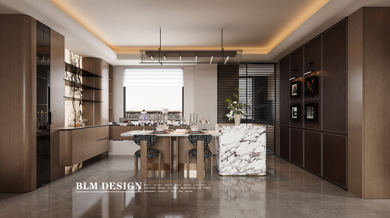 意式-白龙马效果图（图ZNDAxOTk4ODQ0） - 家装设计 - 站酷设计师小鱼吐泡泡泡泡泡原创素材 - 站酷ZCOOL