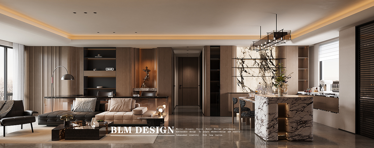 意式-白龙马效果图（图ZNDAxOTk4ODI0） - 家装设计 - 站酷设计师小鱼吐泡泡泡泡泡原创素材 - 站酷ZCOOL