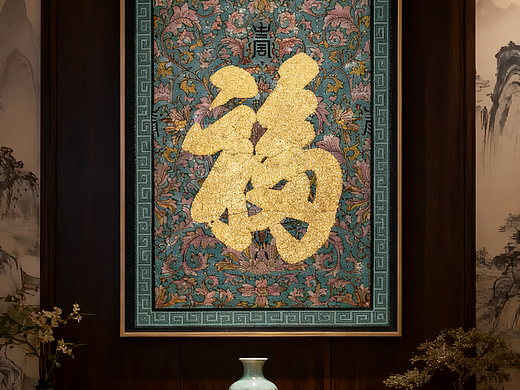 【颜舍・晶珠壁材】金福衔瑞，织纹藏吉（个人主页-ZNzMwOTI1OTY=） - 家装设计 - 站酷设计师颜舍晶制空间原创素材 - 站酷ZCOOL