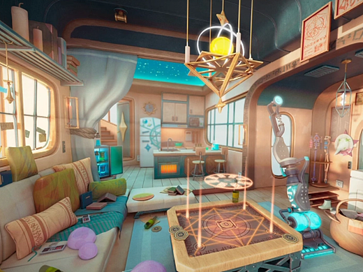 卡通游戏场景建模渲染