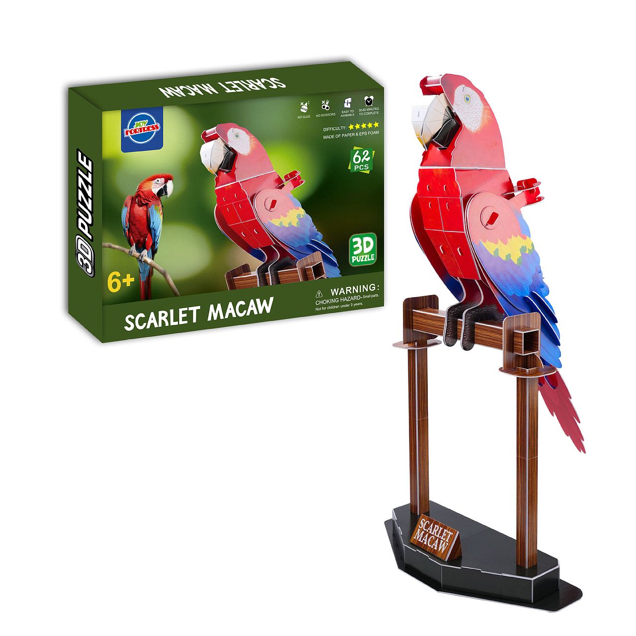 新品 3d仿真動(dòng)物系列：五彩金剛鸚鵡_立體拼圖（圖ZNDAyMDI5MTQ0） - 玩具 - 站酷設(shè)計(jì)師麒麟獨(dú)立工作室原創(chuàng)素材 - 站酷ZCOOL