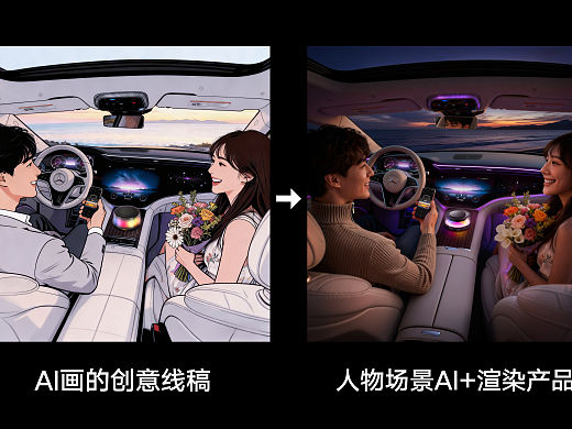 线稿——Ai、渲染出图/ 西尼优车载香薰