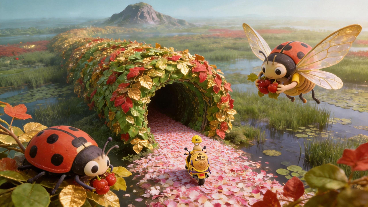 湿地小镇的周年庆急送（图ZNDAyMDMyNDI0） - AI作品 - 站酷设计师ArtFunStudio原创素材 - 站酷ZCOOL