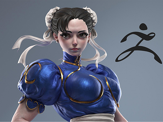 ZBrush-【街头霸王】春丽角色模型制作教程。