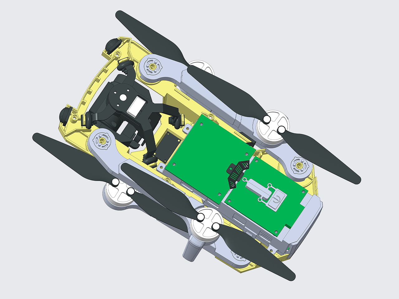 三轴云台无人机 | 产品建模 | 结构设计（图ZNDAyMDM4NTg4） - 电子产品 - 站酷设计师XINC新城原创素材 - 站酷ZCOOL