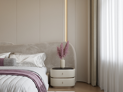 紫罗兰小情调卧室装修风格