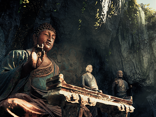 中式古建筑影视场景建模学生作品