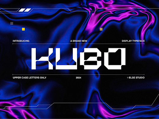 未来科幻Y2K科技品牌广告海报标题装饰艺术英文字体