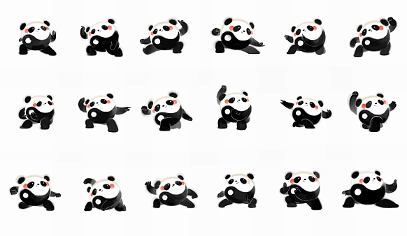 《中華熊貓》??（個人主頁-ZNzMwOTcyMDg=） - AI作品 - 站酷設(shè)計師水墨太極熊貓原創(chuàng)素材 - 站酷ZCOOL