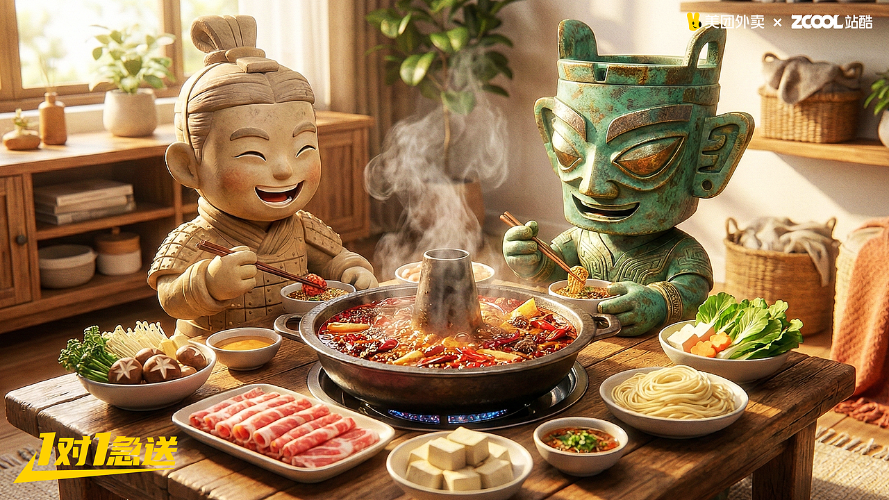 有朋自远方来，不亦热乎！（图ZNDAyMDQ4ODMy） - AI作品 - 站酷设计师粽子AI日记原创素材 - 站酷ZCOOL