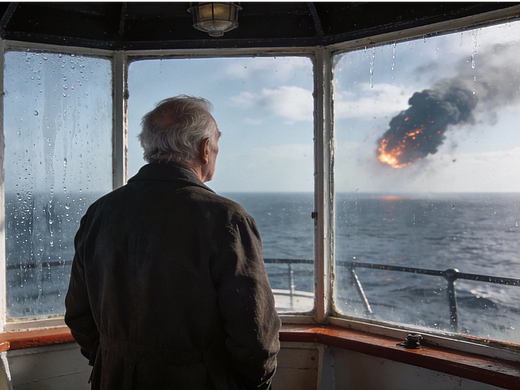 老人面对陨石危机坚守灯塔