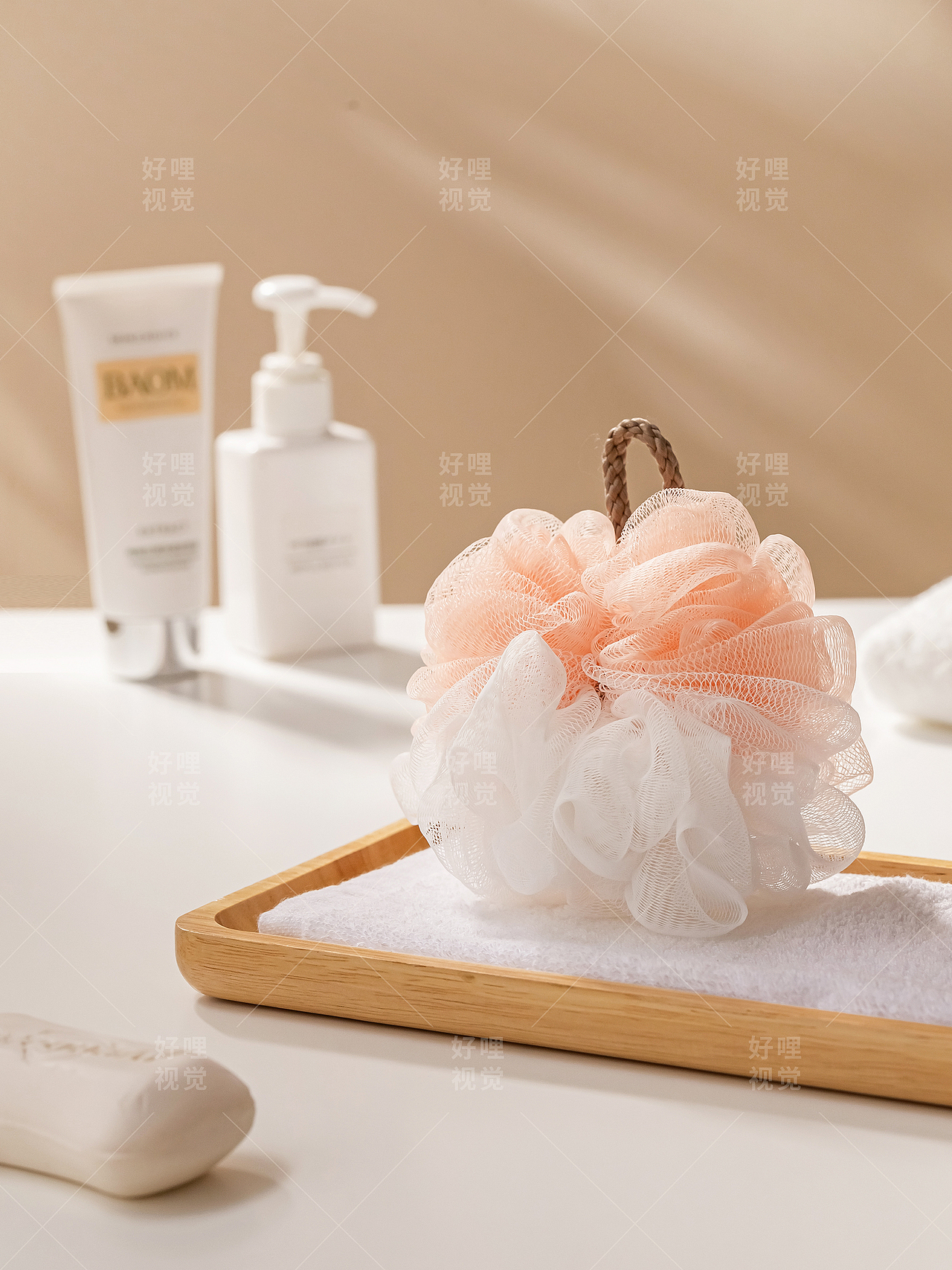 电商产品摄影 | 居家日用 | 懒角落风 | 浴球（图ZNDAyMDQ4NTM2） - 产品摄影 - 站酷设计师汕头好哩视觉原创素材 - 站酷ZCOOL