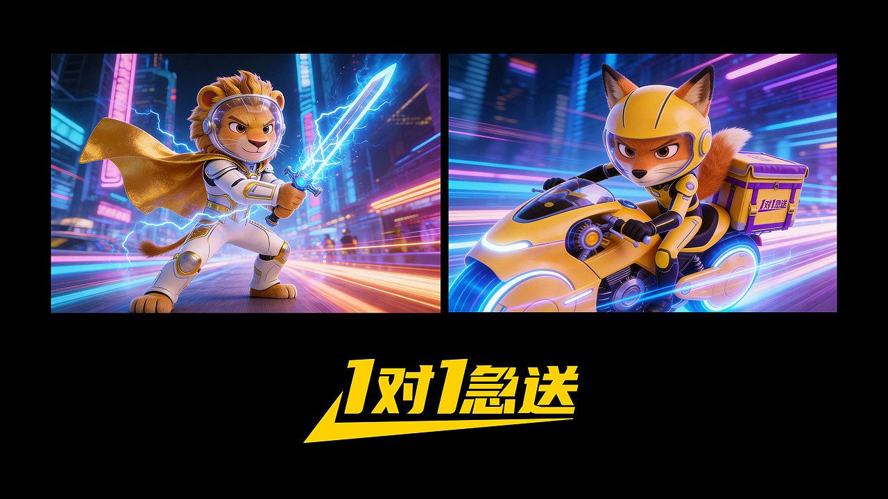 破局时刻-美团外卖1对1急送（图ZNDAyMDUzMDIw） - AI作品 - 站酷设计师大猫404原创素材 - 站酷ZCOOL