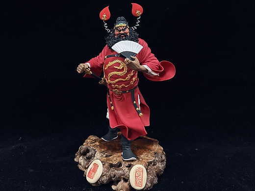 康健面塑作品《天师钟馗》。