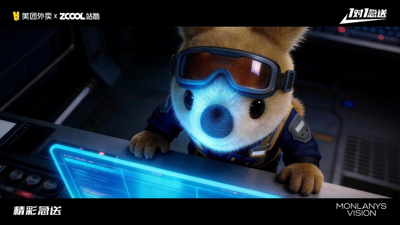 除了恋爱，外卖也要一对一 | 美团外卖1对1急送（图ZNDAyMDU5Njk2） - AI作品 - 站酷设计师三明治Shiewich原创素材 - 站酷ZCOOL