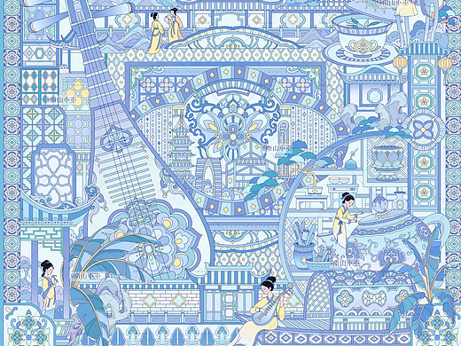 苏园织梦 | 苏州文创丝巾插画设计