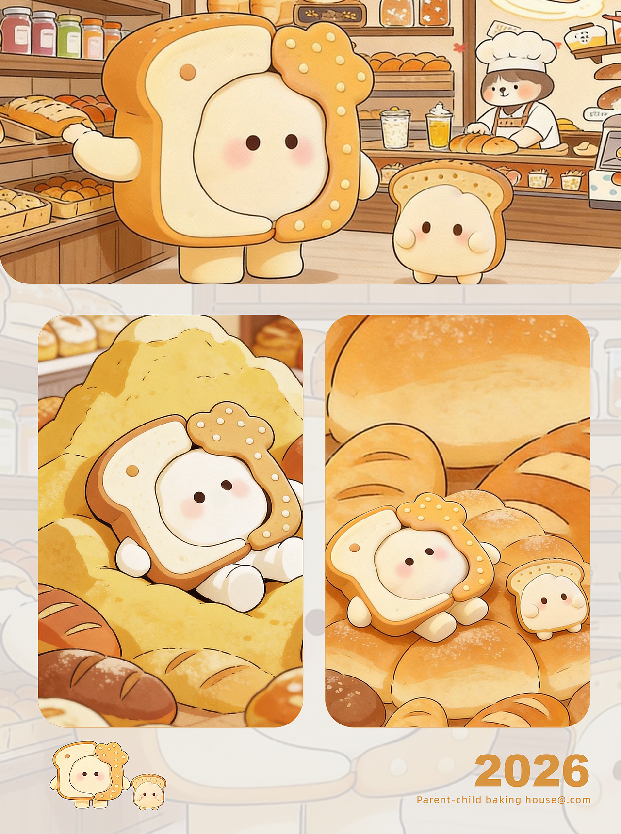 “面团团团”的亲子烘焙屋（图ZNDAyMDY1NDk2） - IP形象 - 站酷设计师木头长叶原创素材 - 站酷ZCOOL