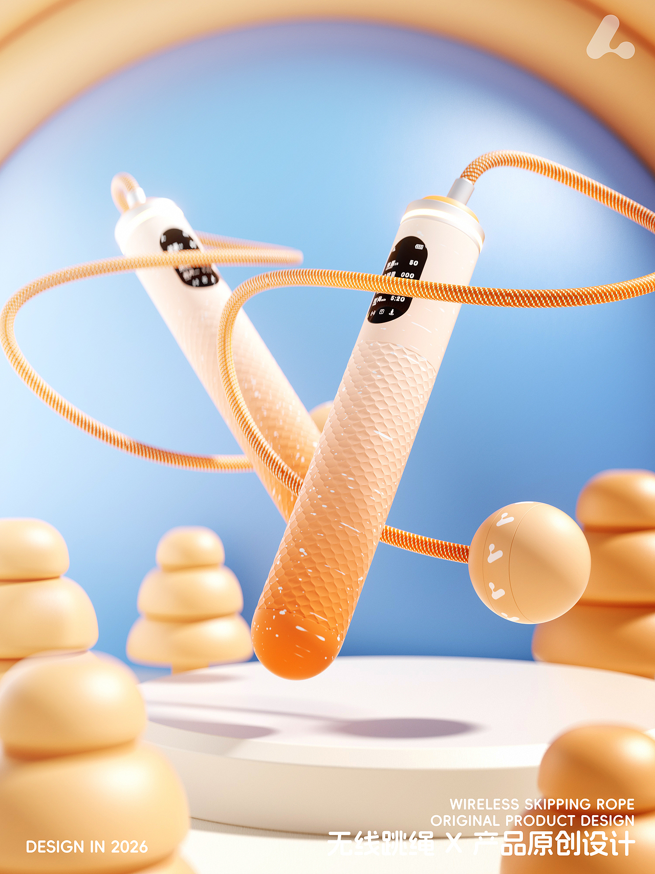 无线跳绳产品设计 | Wireless skipping rope（图ZNDAyMDY4MDAw） - 生活用品 - 站酷设计师A骨工业设计师原创素材 - 站酷ZCOOL