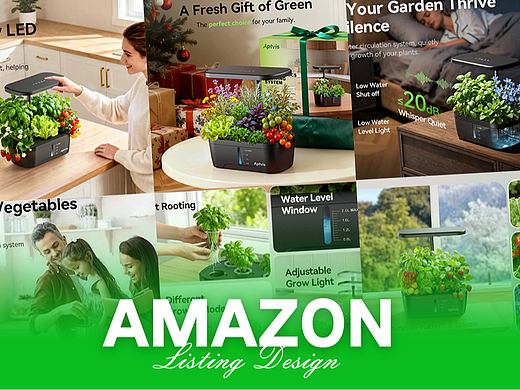 灯具 植物灯-Amazon亚马逊主副图A+设计案例