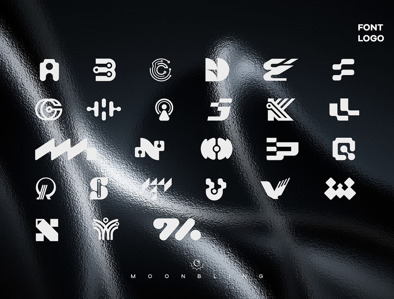 如何用26个字母设计logo（图ZNDAyMDc4OTIw） - Logo - 站酷设计师Moonbling原创素材 - 站酷ZCOOL