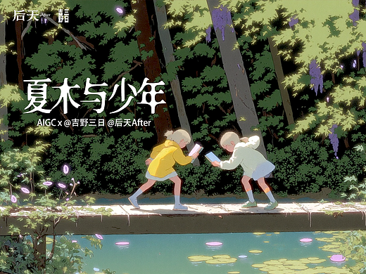 AIGC插画 | 夏木与少年
