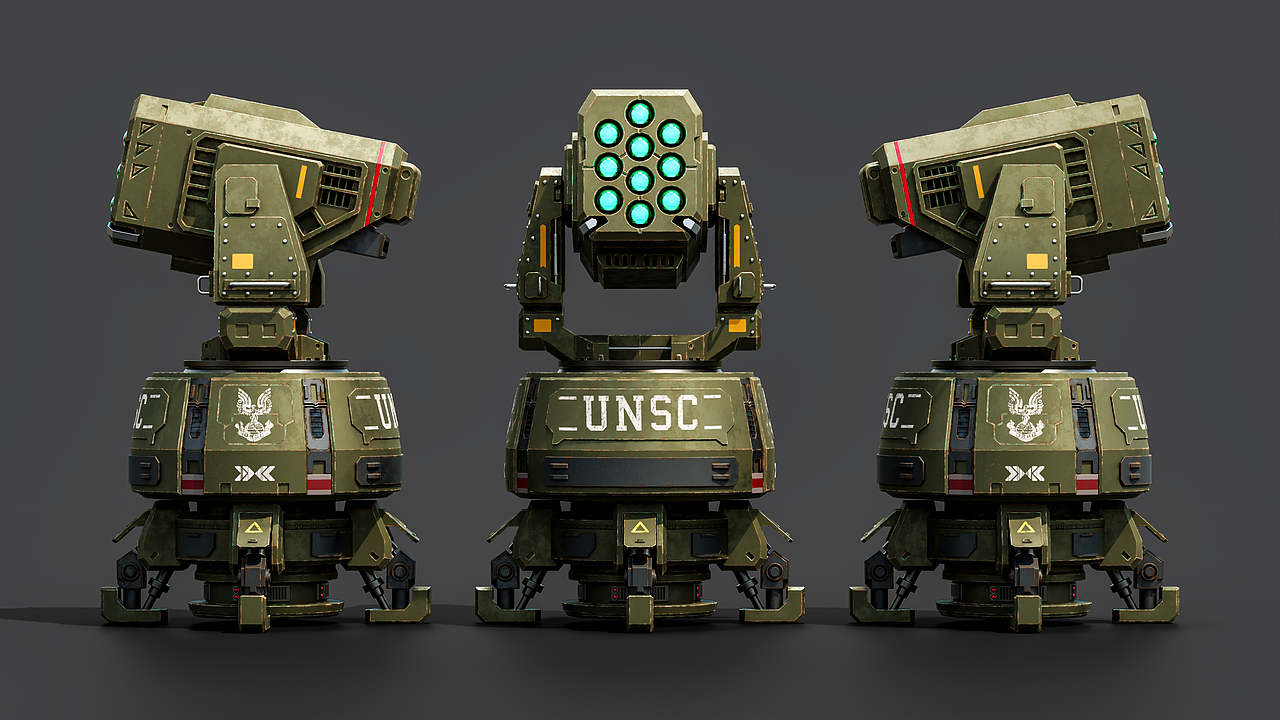 Blender硬表面练习~UNSC（图ZNDAyMDk2MDUy） - 机械/交通 - 站酷设计师李大博原创素材 - 站酷ZCOOL