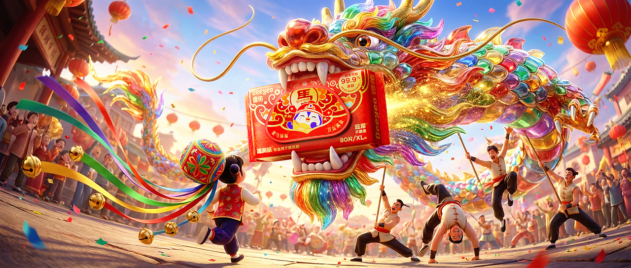 Ai赋能德佑新年款湿厕纸场景（图ZNDAyMDk2MDky） - 产品 - 站酷设计师SHTian原创素材 - 站酷ZCOOL