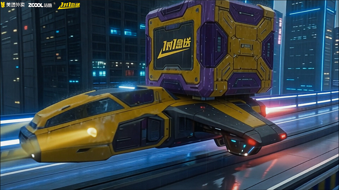 美团1对1急送 爱你老己（图ZNDAyMTAwNDc2） - AI作品 - 站酷设计师Hao想趣玩原创素材 - 站酷ZCOOL