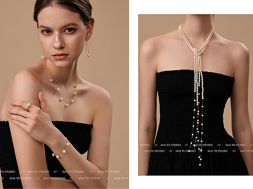 外模珍珠饰品拍摄案例丨麦图摄影丨高级感首饰丨定制