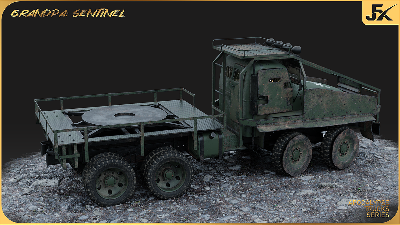 Blender｜Grandpa末日卡车系列｜Grandpa：Sentinel（图ZNDAyMTE2MzM2） - 机械/交通 - 站酷设计师动画肝帝原创素材 - 站酷ZCOOL