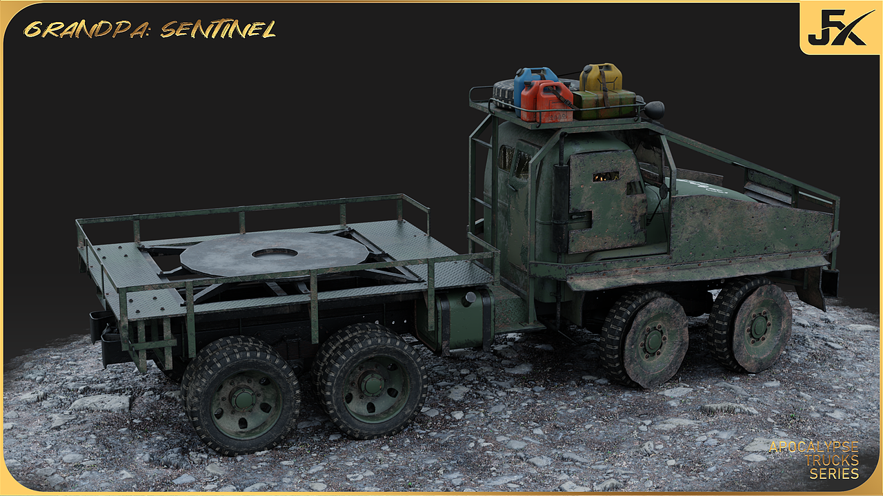 Blender｜Grandpa末日卡车系列｜Grandpa：Sentinel（图ZNDAyMTE2MzMy） - 机械/交通 - 站酷设计师动画肝帝原创素材 - 站酷ZCOOL
