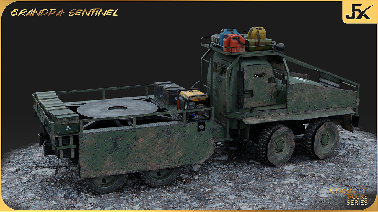 Blender｜Grandpa末日卡车系列｜Grandpa：Sentinel（图ZNDAyMTE2MzI0） - 机械/交通 - 站酷设计师动画肝帝原创素材 - 站酷ZCOOL