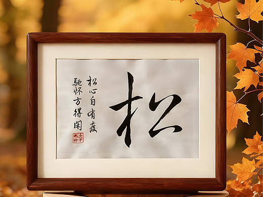 原创手写书法字体设计【松】