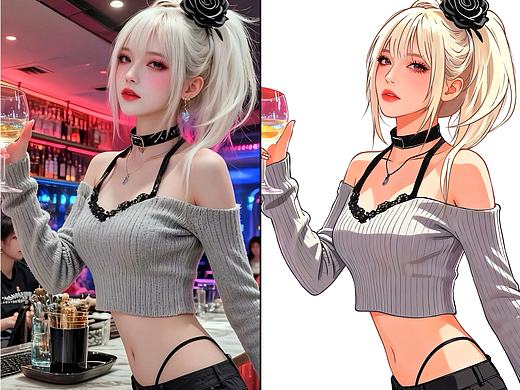 終于把網(wǎng)感照片變成插畫了！