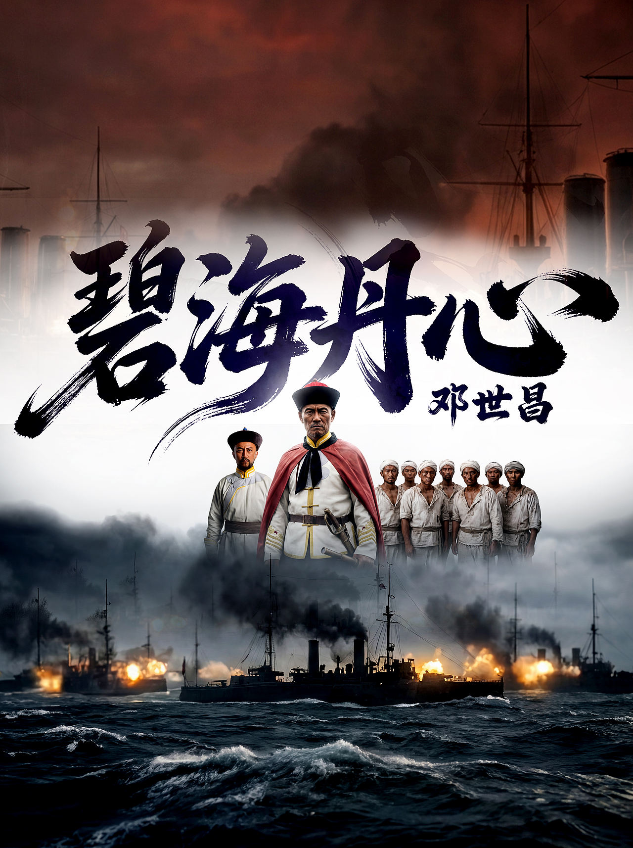 1894年甲午海战，民族爱国英雄邓世昌（图ZNDAyMTMwODE2） - 短片 - 站酷设计师阿豆AIGC原创素材 - 站酷ZCOOL