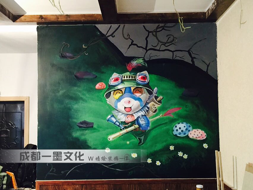 网吧墙绘，网咖墙绘（图ZNDAyMTMyNDMy） - 绘画 - 站酷设计师新农村墙绘原创素材 - 站酷ZCOOL