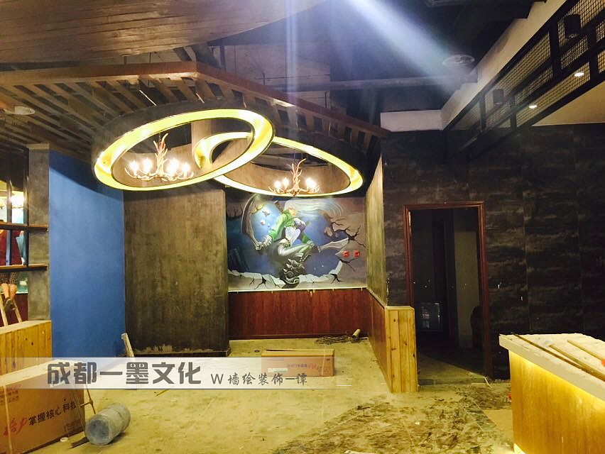 网吧墙绘，网咖墙绘（图ZNDAyMTMyMzg4） - 绘画 - 站酷设计师新农村墙绘原创素材 - 站酷ZCOOL