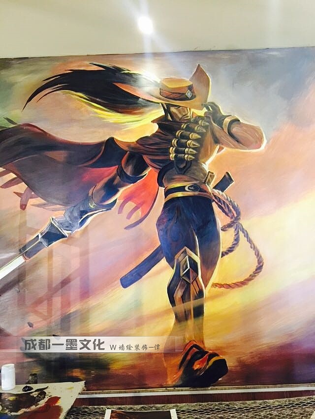 网吧墙绘，网咖墙绘 网咖装修（图ZNDAyMTMzMTYw） - 绘画 - 站酷设计师新农村墙绘原创素材 - 站酷ZCOOL