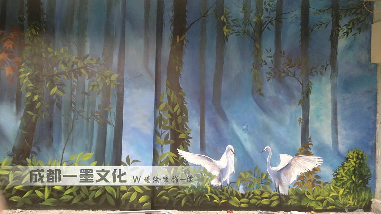 山水墙绘 风景油画（图ZNDAyMTMzNjA4） - 绘画 - 站酷设计师新农村墙绘原创素材 - 站酷ZCOOL